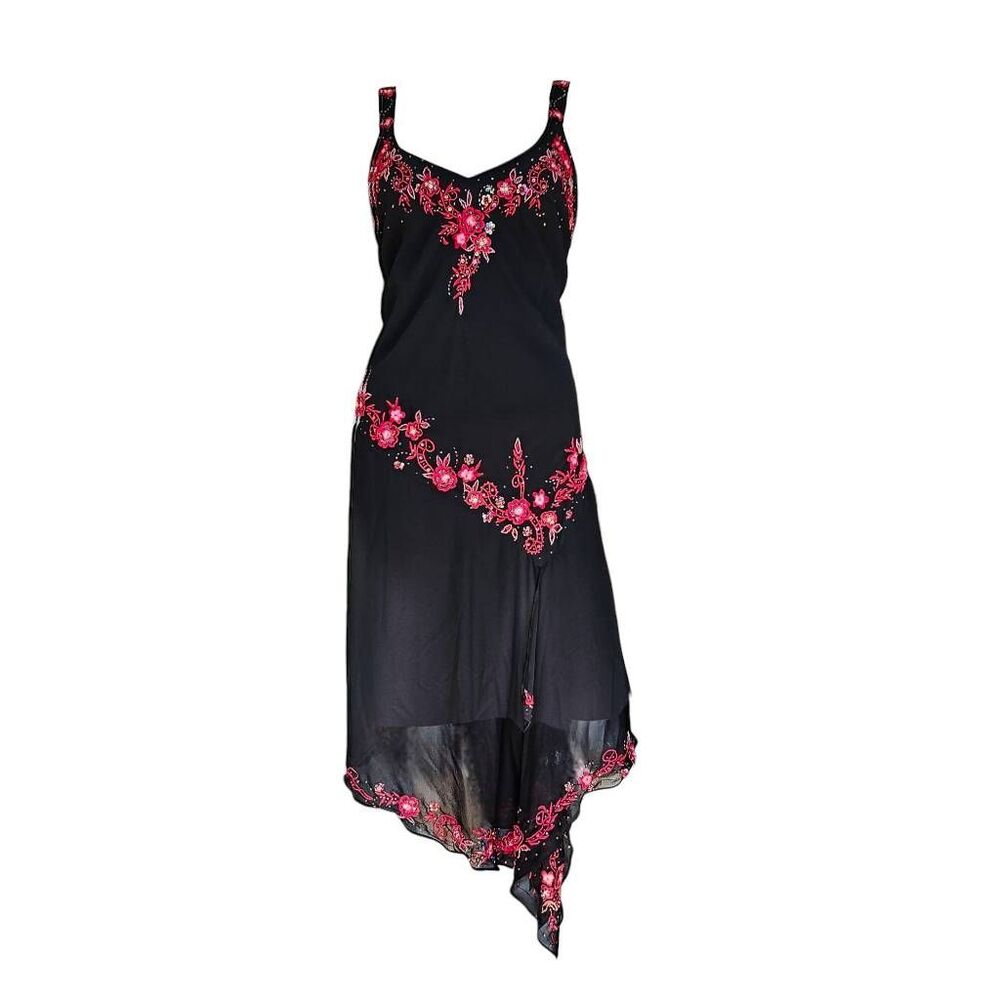 vintage fairy asymmetrical midi dress